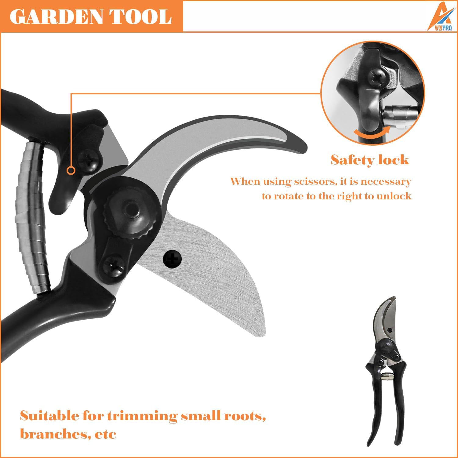Awnpro Machete, tijeras de seto y tijeras de árbol, juego de 3 tijeras de jardín resistentes con tijeras de árbol de acción compuesta, corta ramas