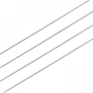 uxcell Juego de 2 pares de agujas de tejer, 0.110 in de diámetro, 15.75 pulgadas de largo, acero inoxidable, agujas de suéter de doble punta para uxcell Juego de 2 pares de agujas de tejer, 0.110 in de diámetro, 15.75 pulgadas de largo, acero inoxidable, agujas de suéter de doble punta para