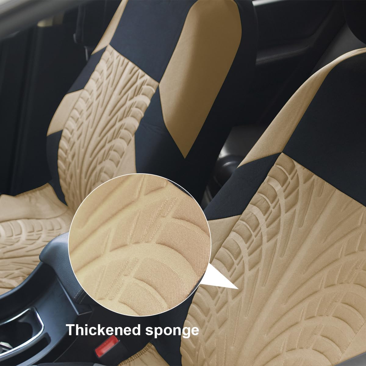 Fundas de asiento delantero de automóvil, 2 protectores de asiento de cubo de poliéster, suaves y transpirables, cojines deportivos de alta calidad,