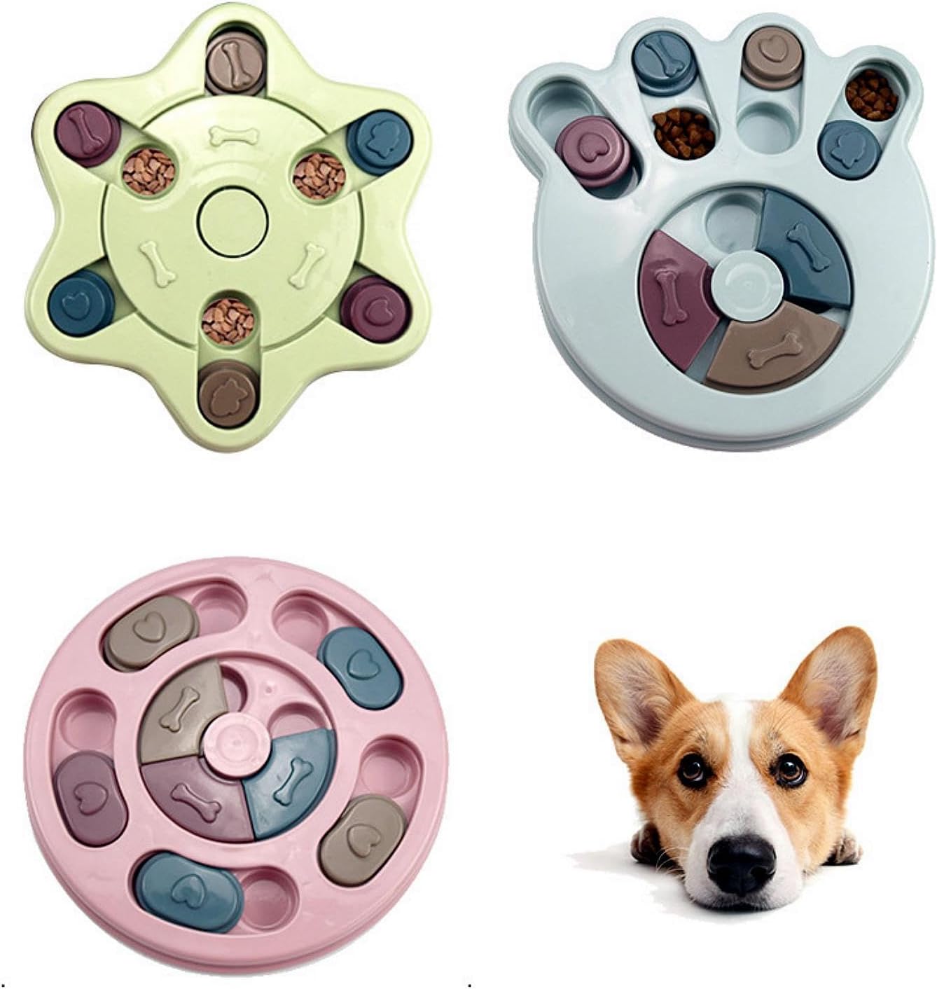 Rompecabezas interactivo antiasfixia para alimentación lenta para mascotas, juguetes de rompecabezas para perros 2023, alimentador de rompecabezas