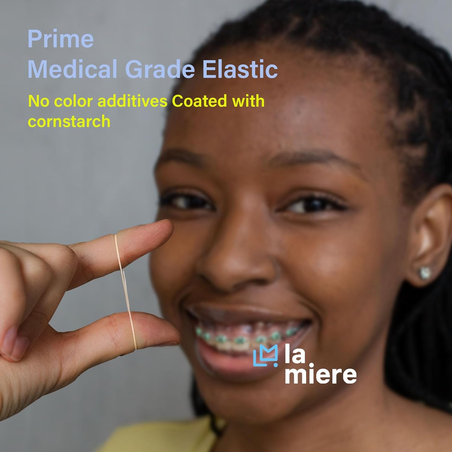 100 bandas elásticas intraorales de látex neón, bandas elásticas dentales de ortodoncia hechas en Estados Unidos, luz de 14 pulgadas, látex neón