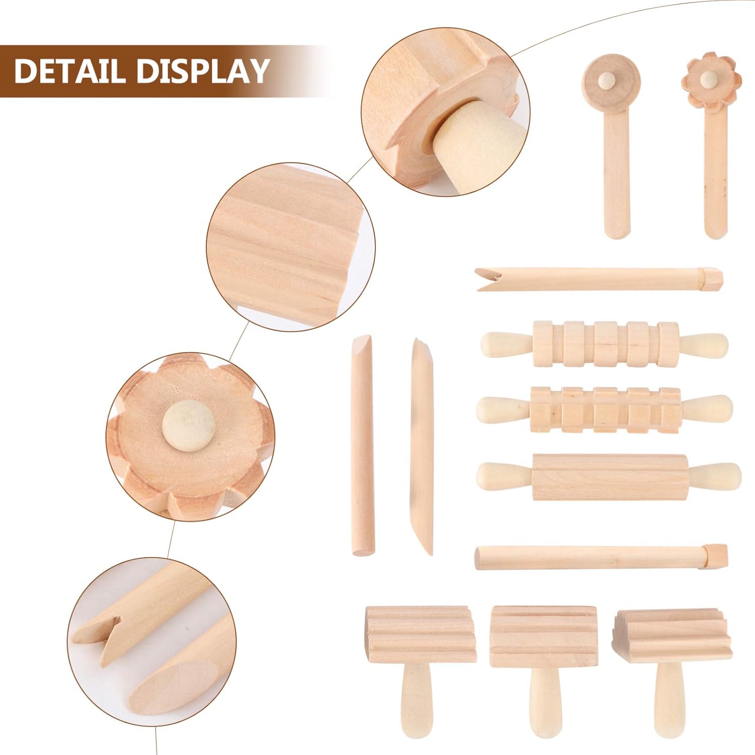 TOYANDONA 1 Unidades de herramientas de arcilla Sellos para herramientas de tallado de arcilla Herramienta de escultura de madera Herramienta de