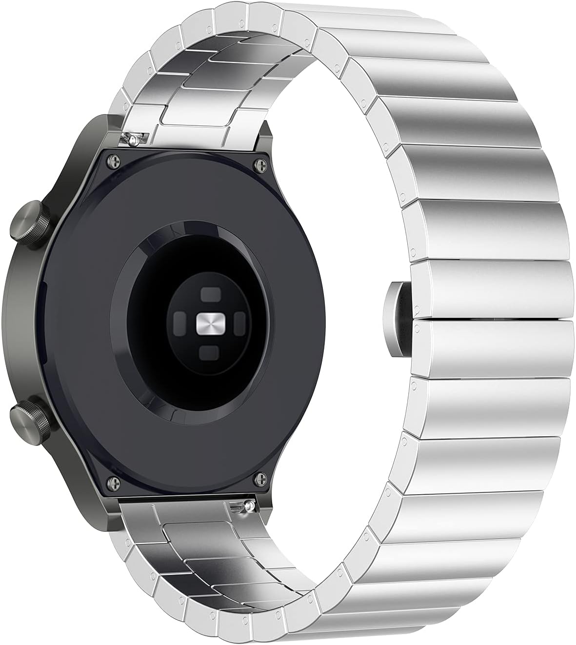 Senter Bandas de acero inoxidable de 0.787in y 0.866in para reloj inteligente Huawei Watch GT2 1.654inGT3 1.811inGT2 1.811inGT 1.811in (hebilla de