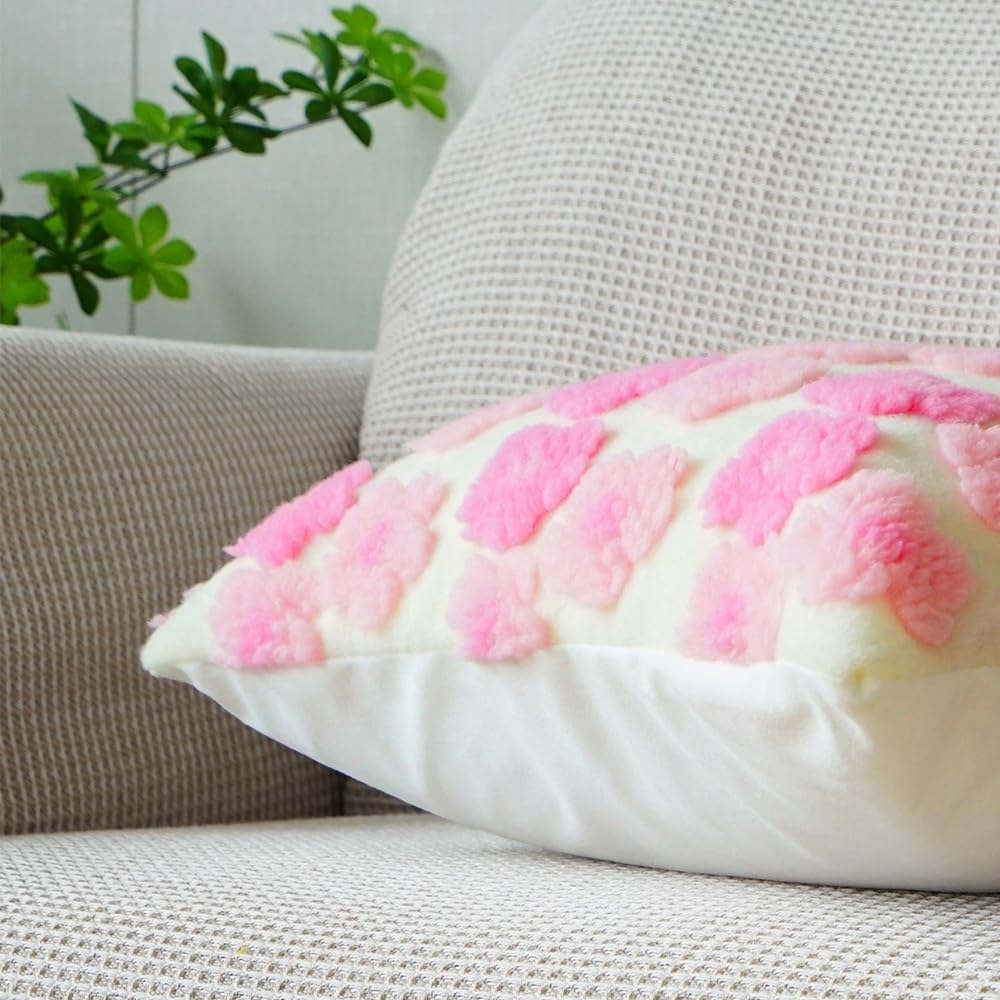 YDBDAT Paquete de 2 fundas de almohada decorativas florales de otoño de 18 x 18 pulgadas, fundas cuadradas de almohada bohemias de felpa suave de