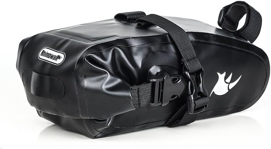 Rhinowalk Sillín de bicicleta, bolsa impermeable para bicicleta debajo del asiento, bolsa de asiento de bicicleta de montaña resistente a la lluvia