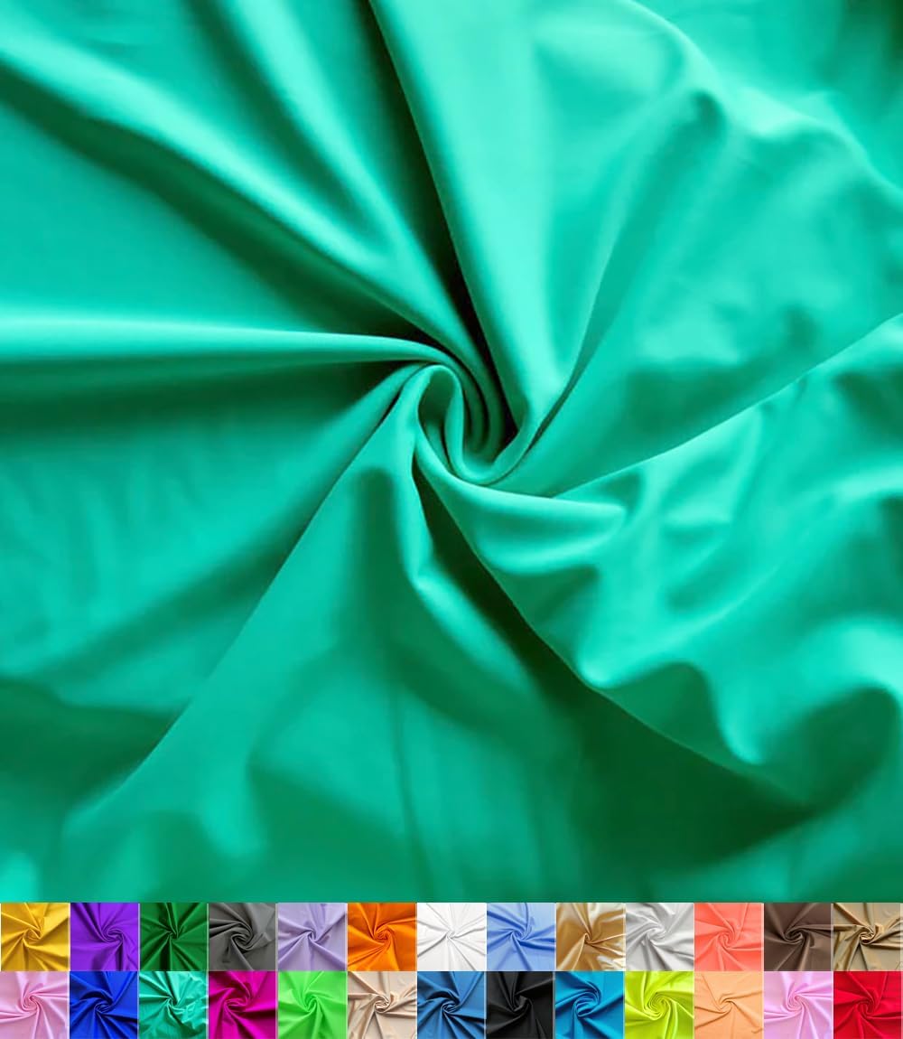 Tela de nailon y elastano  80% nailon, 20% elastano  Ropa de baño, tela deportiva  Elástico en 4 direcciones  Deportes, Danza, Yoga (menta, 1 yarda)