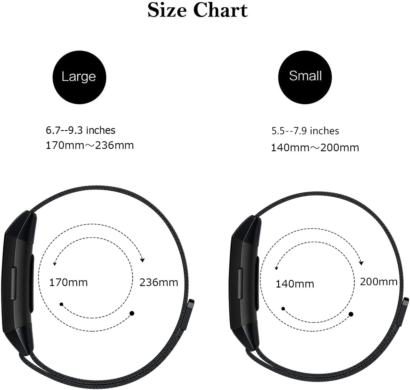 Vancle Bandas de metal para Fitbit Charge 3 BandFitbit Charge 4 Band para mujeres y hombres, malla de acero inoxidable transpirable pulsera con