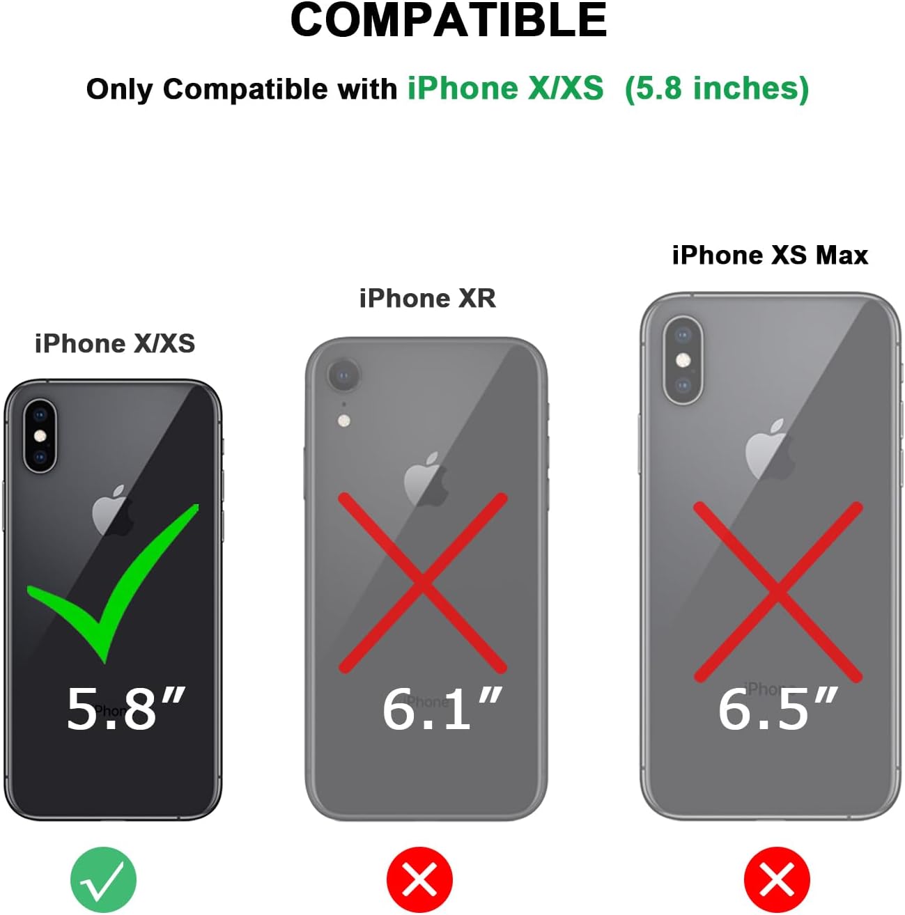 TENDLIN Compatible con iPhone Xs CaseiPhone X Funda protectora transparente de parte trasera dura suave (verde)
