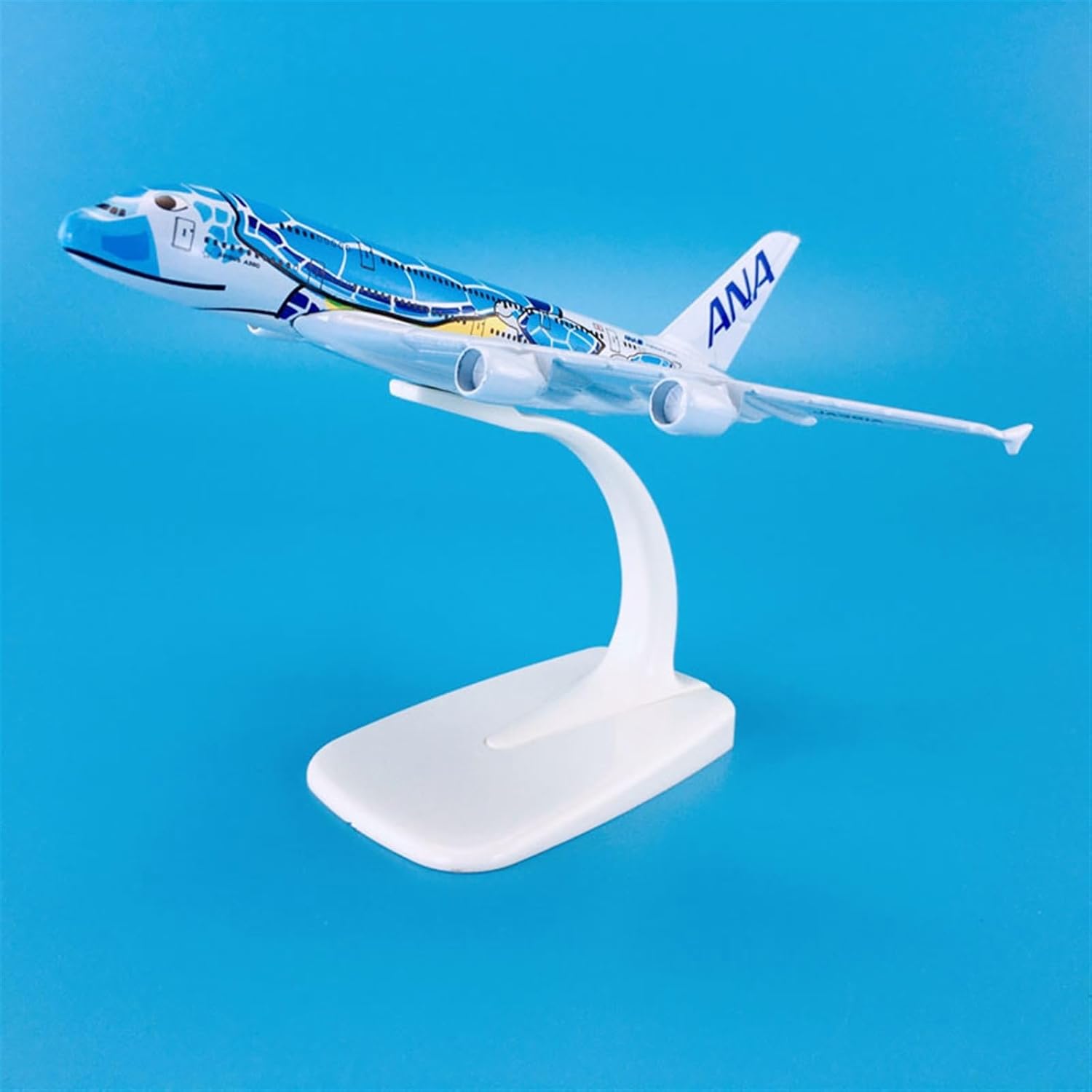 Copia Avión Modelo 1500 5.5 in Producto Terminado Modelo de Avión Aeronaves Airbus A380 ANA JA381A para Blue Turtle Collection