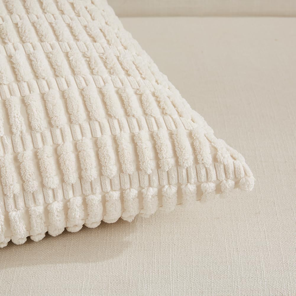 Fancy Homi Fundas de almohada decorativas bohemias de 18 x 18 pulgadas para sala de estar, sofá, cama, sofá, rústico, moderno, casa de campo,