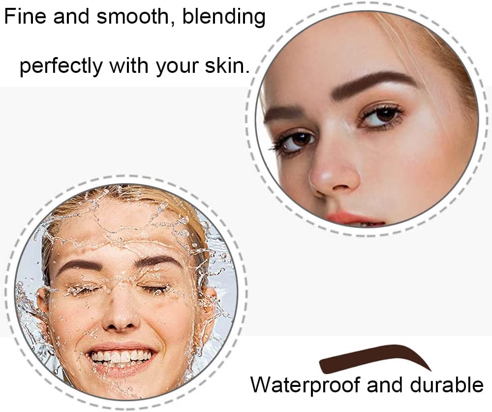 Kit de sellos en polvo para cejas, kit profesional de plantillas para cejas, impermeable, todo en 1, kit de sello y modelado para cejas para mujeres