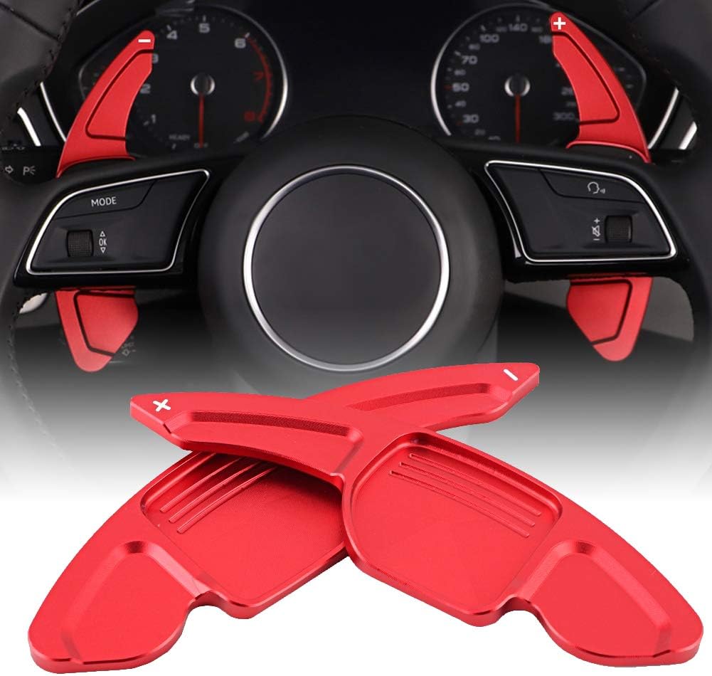 Qiilu Paleta de cambio de palanca de cambios para volante de coche, hoja de extensión para A3 A4L A5 A6L A78 S3567 SQ5 RS36 R8 Q357 (2 piezas)