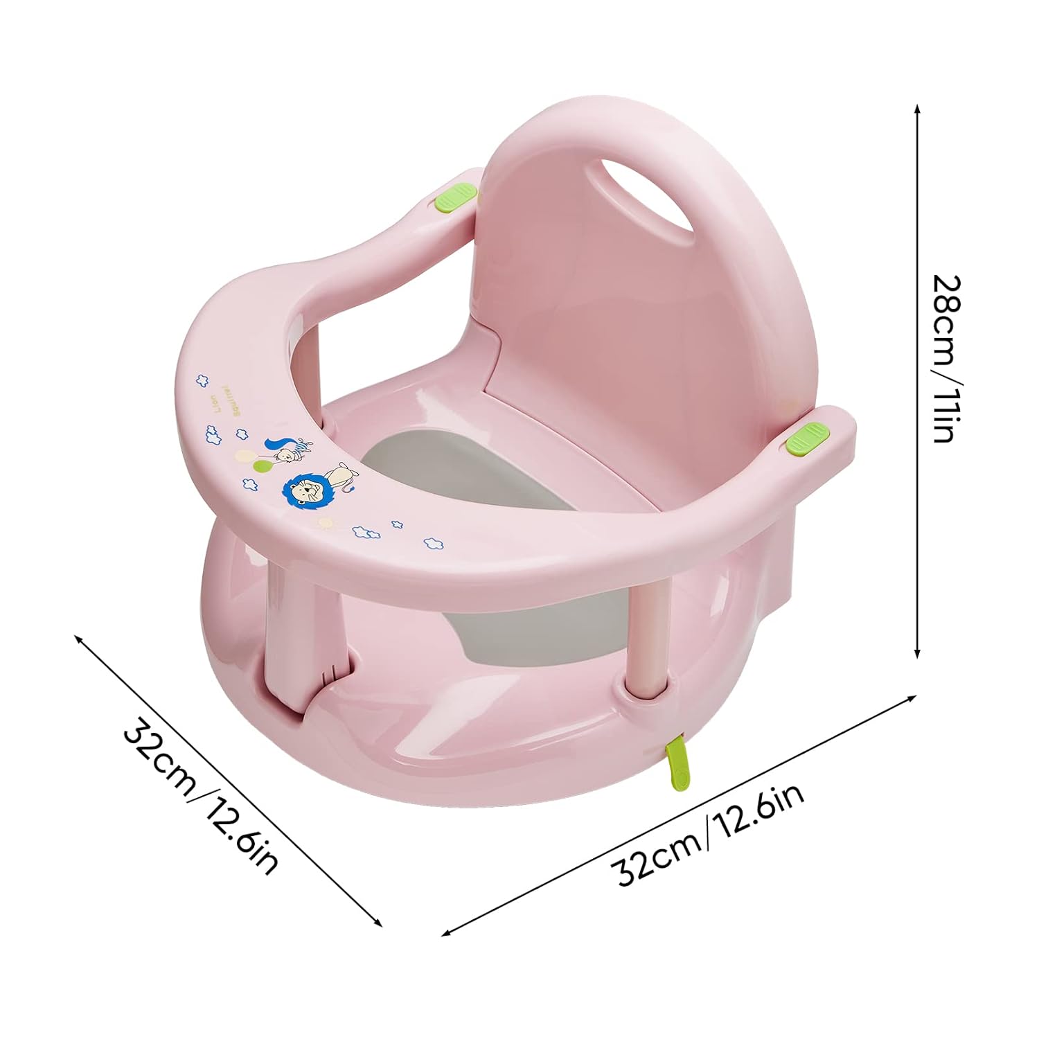 Asiento de baño para bebé recién nacido, silla de baño antideslizante para tina, sillas de baby shower de forma bonita para sentarse en la bañera,