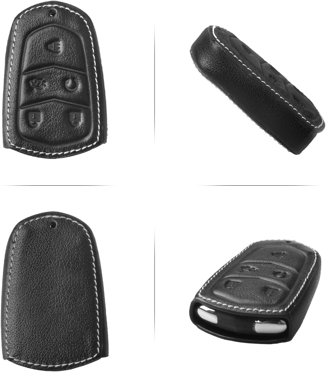 MILD EAST Funda de cuero para llavero Cadillac Escalade 2015-2023 CTS XT5 SRX ATS CT6