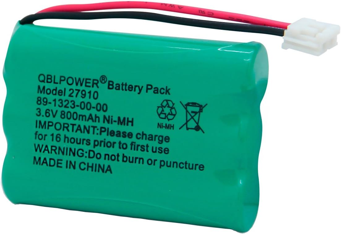 QBLPOWER 27910 Batería recargable para teléfono inalámbrico compatible con teléfonos inalámbricos 89-1323-00-00 E1112 E2801 TL72108 SD-7501 23-959