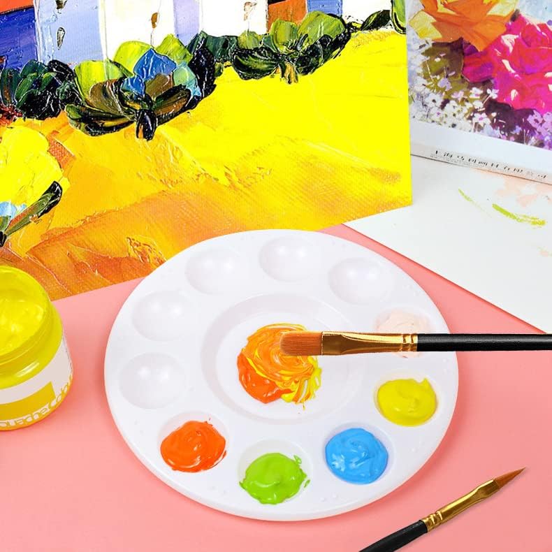 Juego de 100 pinceles de pintura, 100 pinceles de pintura negra al óleo y acuarela, cabezal de cepillo de nailon, juego de pinceles de pintura