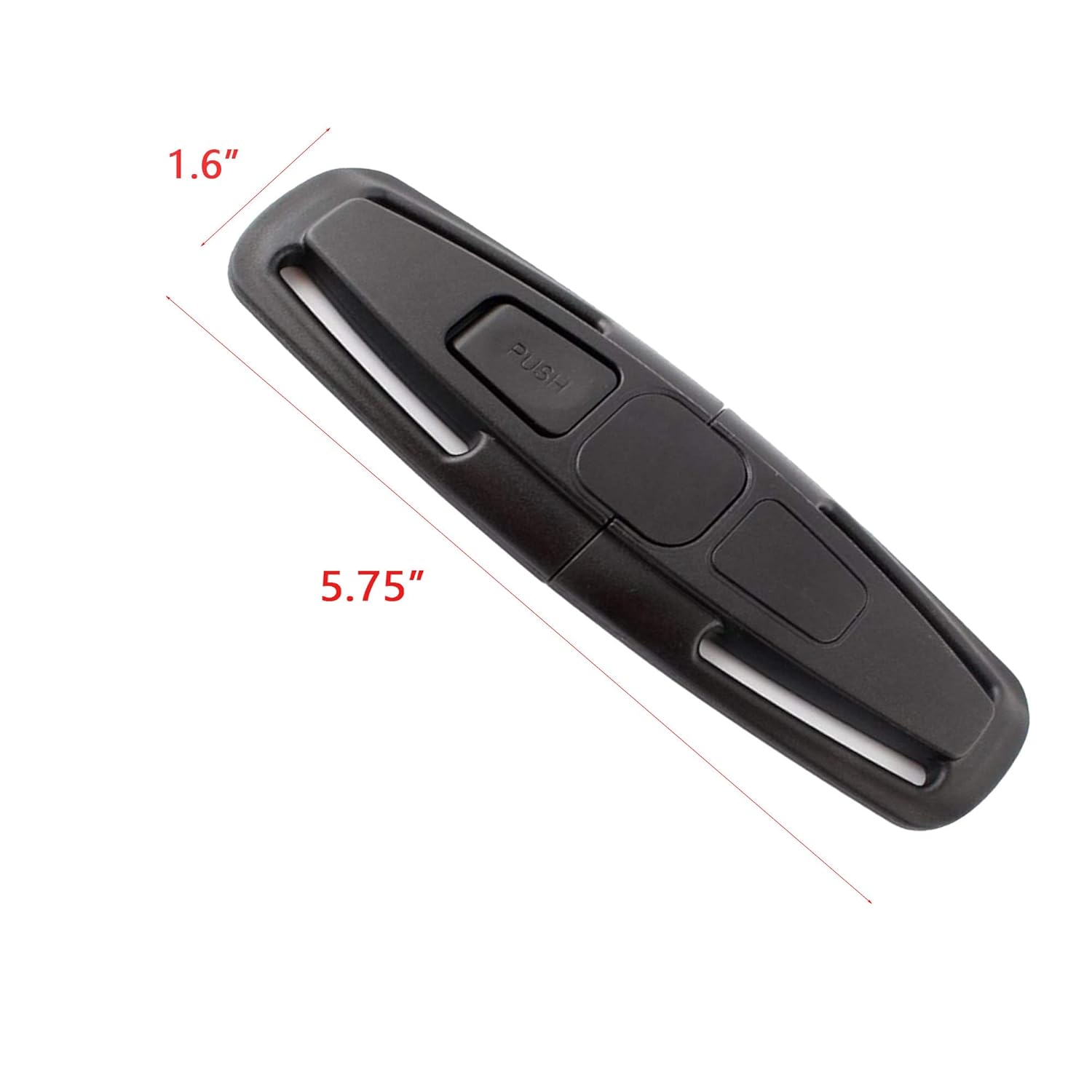 Clip de arnés de pecho de asiento Clip de cinturón de seguridad Hebilla universal para niños Asiento de coche de bebé Protector ajustable (negro)
