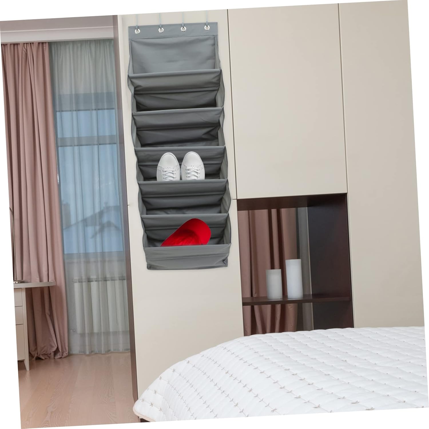 Cabilock Bolsas colgantes 1 juego de almacenamiento de zapatos bolsa colgante multifunción puerta colgante 600d Oxford tela puerta trasera bolsas de