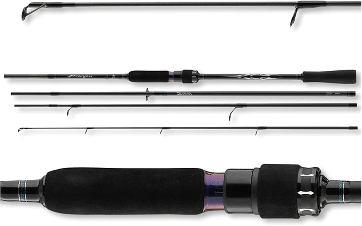 Daiwa Procyon Travel 9 pies, peso fundido, 1.06-2.47 onzas, 4 piezas, caña de pescar de viaje