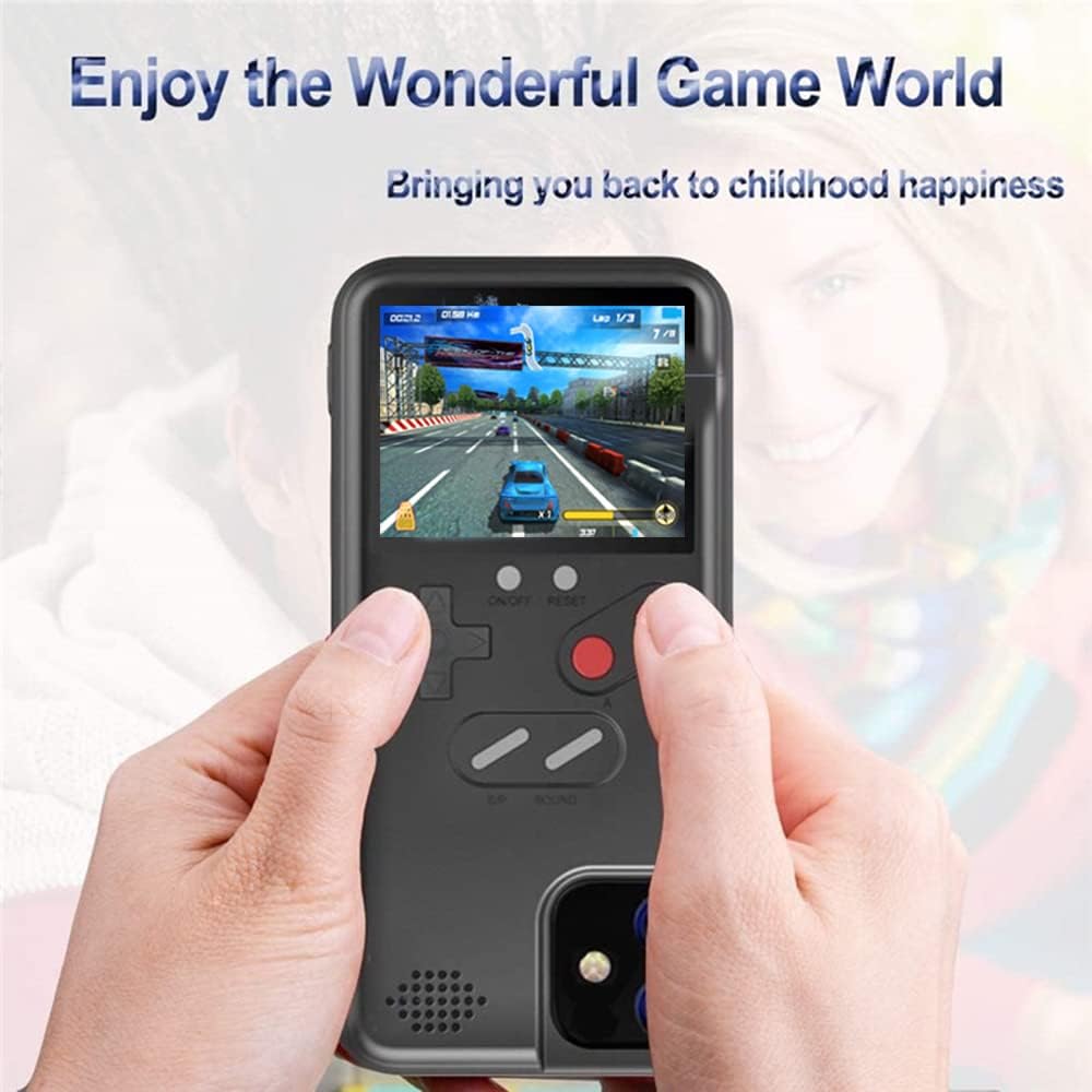 KJArrow Gameboy – Funda para iPhone 13, diseño retro con 36 colores para iPhone 13, color negro