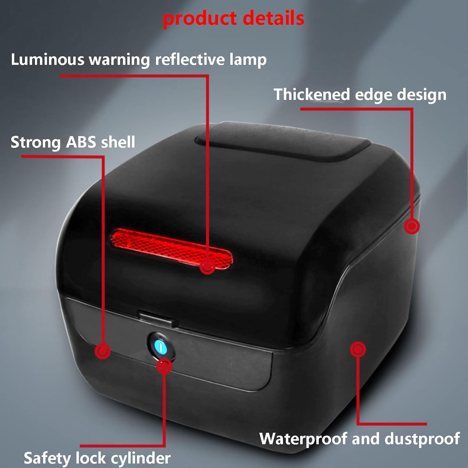 Maletero de vehículo eléctrico Caja de almacenamiento universal impermeable de gran capacidad para batería de coche Caja de herramientas Caja de
