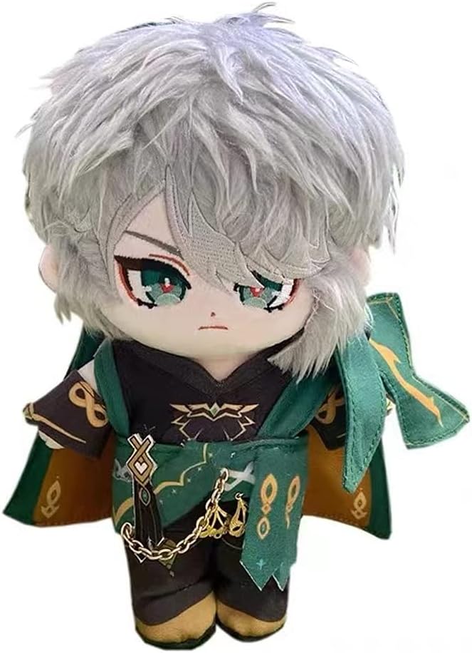 CALEMBOU Figura de peluche de anime de Al Haitham, muñeca de vestir de 8 pulgadas, decoración de peluche suave y colección de regalo para fanáticos
