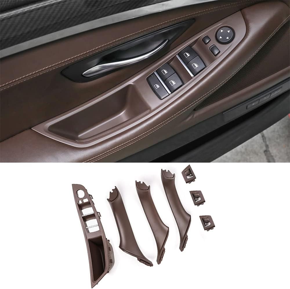 Cubierta de manija de puerta de automóvil para BMW Serie 5 F10 2011-2016 2011-2016 manijas de puerta interiores de repuesto 520i 528i 530i 535d 535i