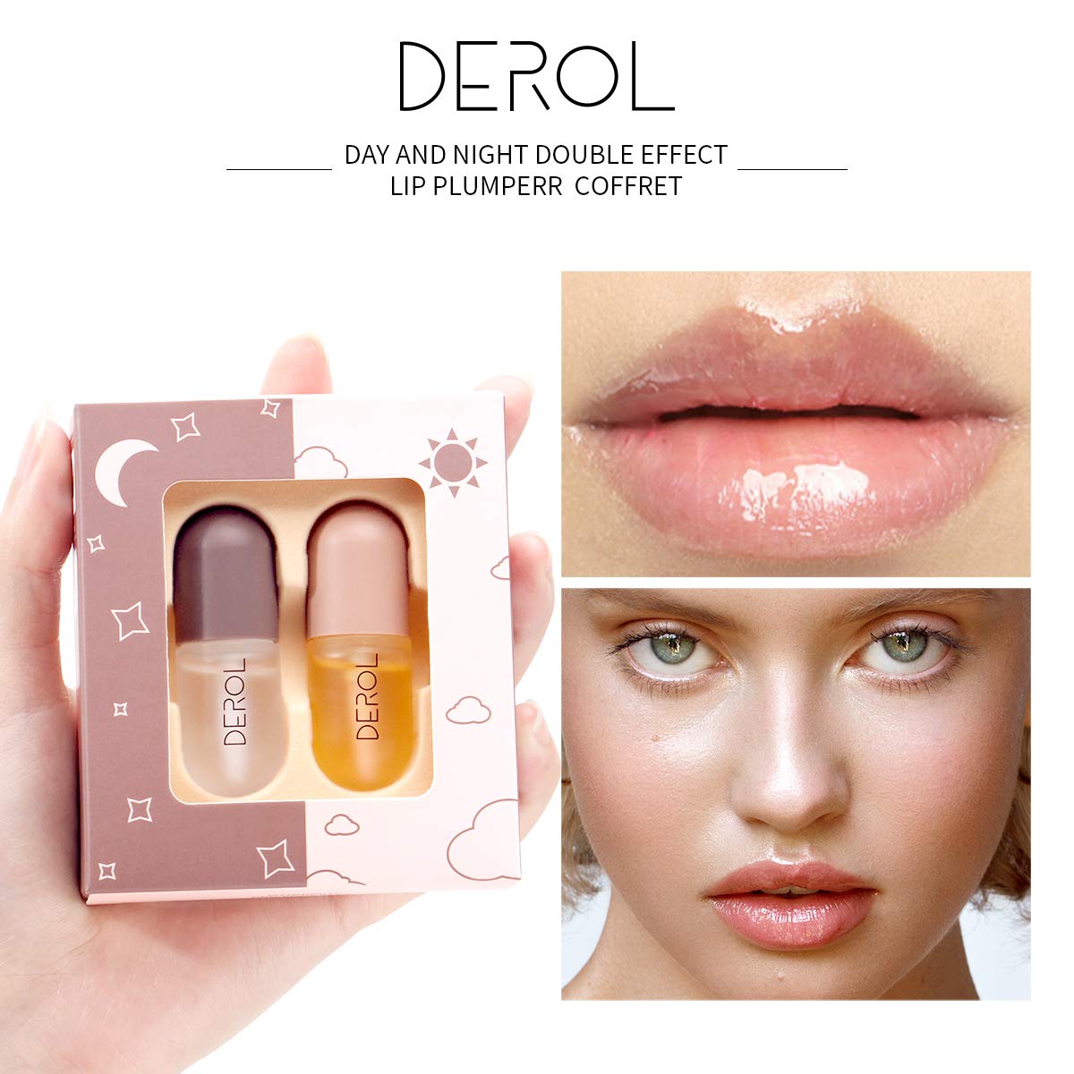 Juego de relleno de labios, suero natural para el cuidado de los labios, máscara de labios, brillo de labios, potenciador de labios para más