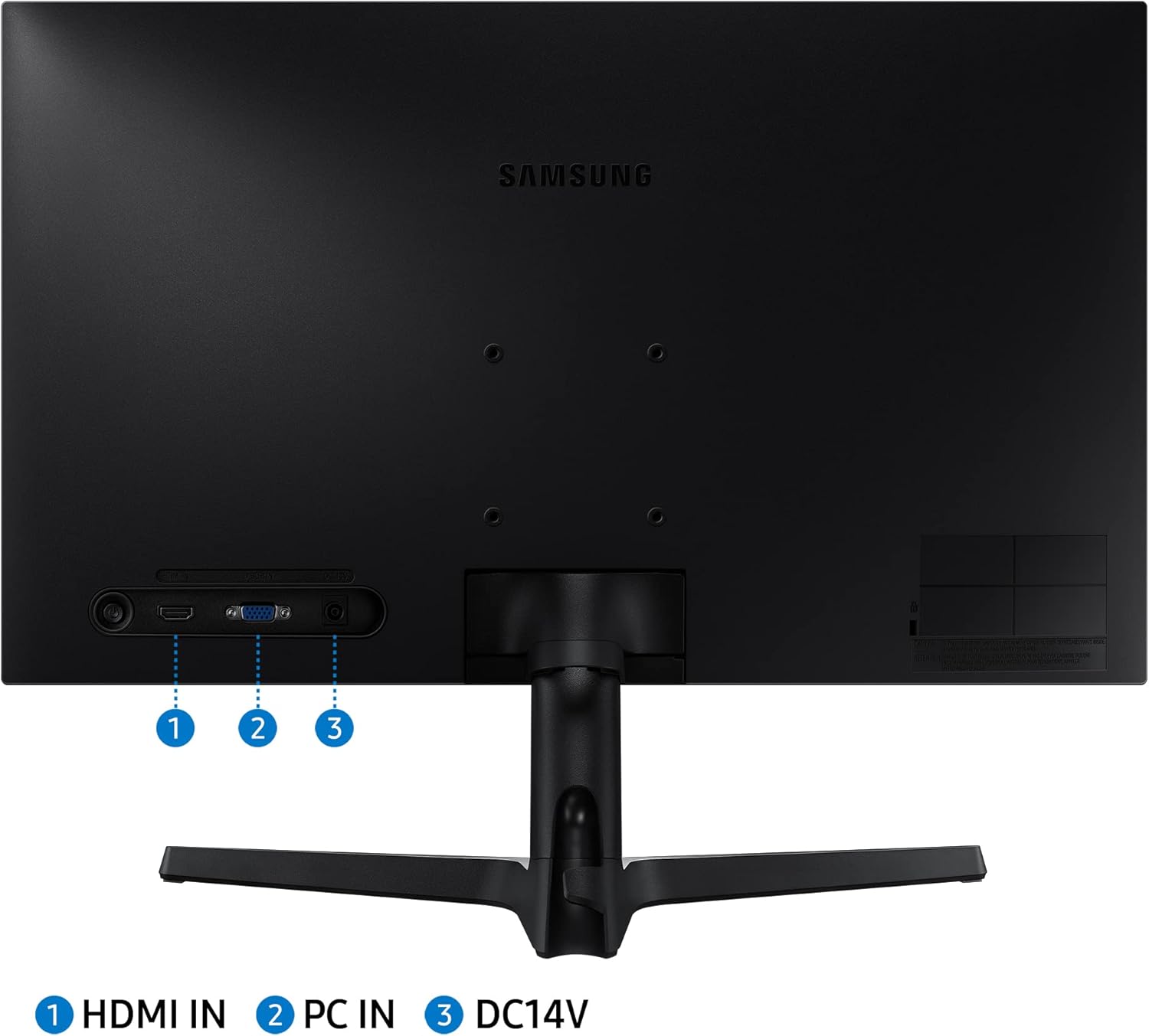 SAMSUNG Monitor LS24R LED FHD AMD FreeSync de 24 pulgadas con diseño sin bisel, negro – 23.8″ 1080P 169 75Hz, panel VA, HDMI, D-sub, relación de