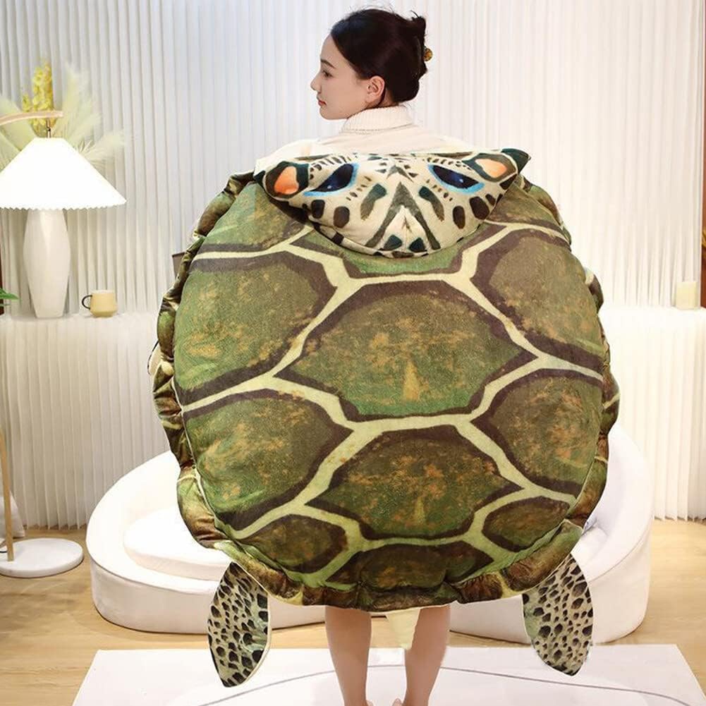 NUCGNEX Muñeca de peluche de tortuga gigante de concha de tortuga portátil