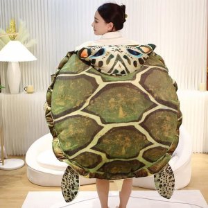NUCGNEX Muñeca de peluche de tortuga gigante de concha de tortuga portátil NUCGNEX Muñeca de peluche de tortuga gigante de concha de tortuga portátil