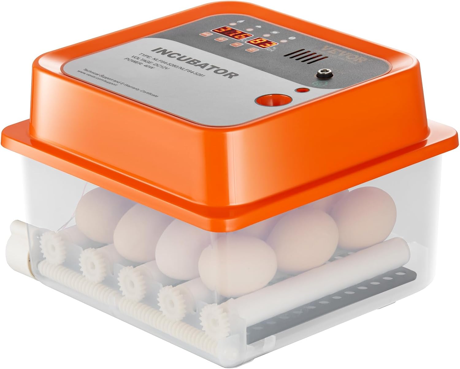 VEVOR 360 incubadoras para eclosionar, girador automático con control de temperatura y humedad, 12 huevos para criar aves de corral con carcasa