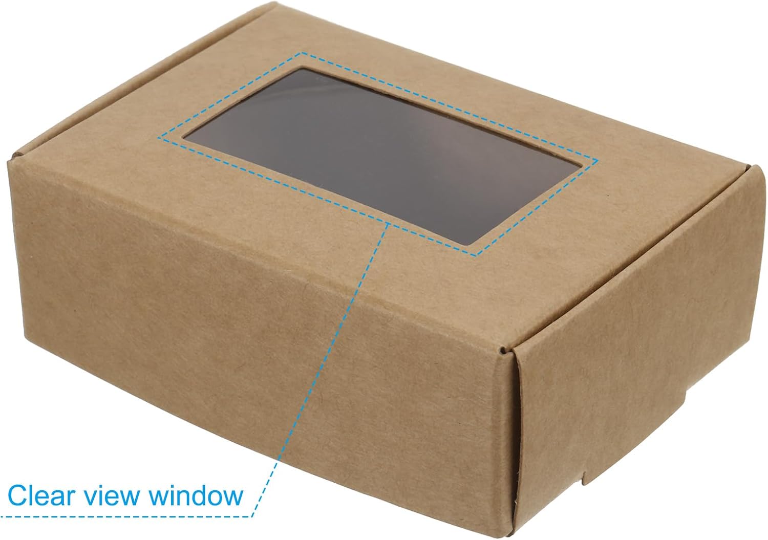 PATIKIL Caja de jabón de papel de 3.5 x 2.5 x 1 pulgadas con ventana, paquete de 30 cajas de jabón caseras rectangulares para regalos de cumpleaños,