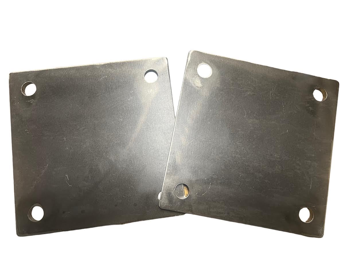 JM – Placa base de acero resistente de 8 x 8 pulgadas, 4 agujeros con 58 pulgadas de diámetro, esquinas redondeadas (2)