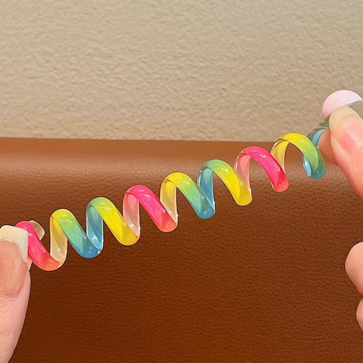 Ally-Pocket – Bandas de pelo coloridas para teléfono, bandas de pelo coloridas para niños, bandas de pelo de alambre de teléfono, bandas de pelo