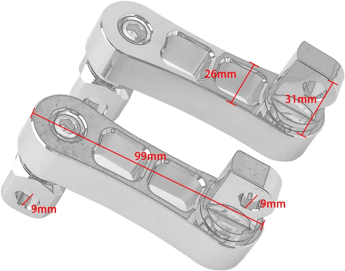 Estriberas ajustables para pasajeros, soportes de extensión de 2 14 pulgadas de montaje macho para Harley Sportster Dyna Softail Touring Road King