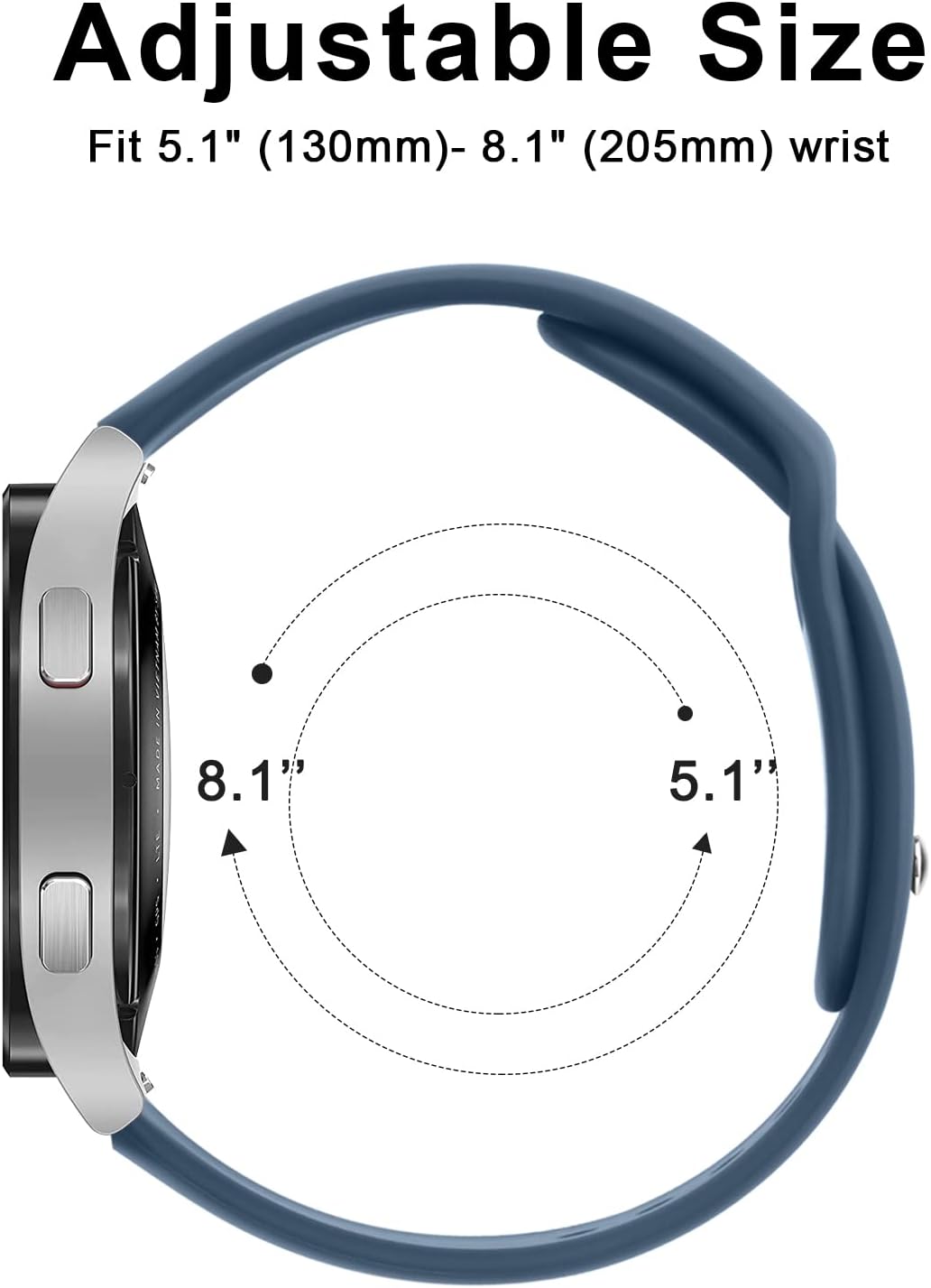 Correas compatibles con Samsung Galaxy Watch 5 Band 1.575 in 1.732 in, Galaxy Watch 5 Pro Band 1.772 in 0.787 in correa deportiva de repuesto de