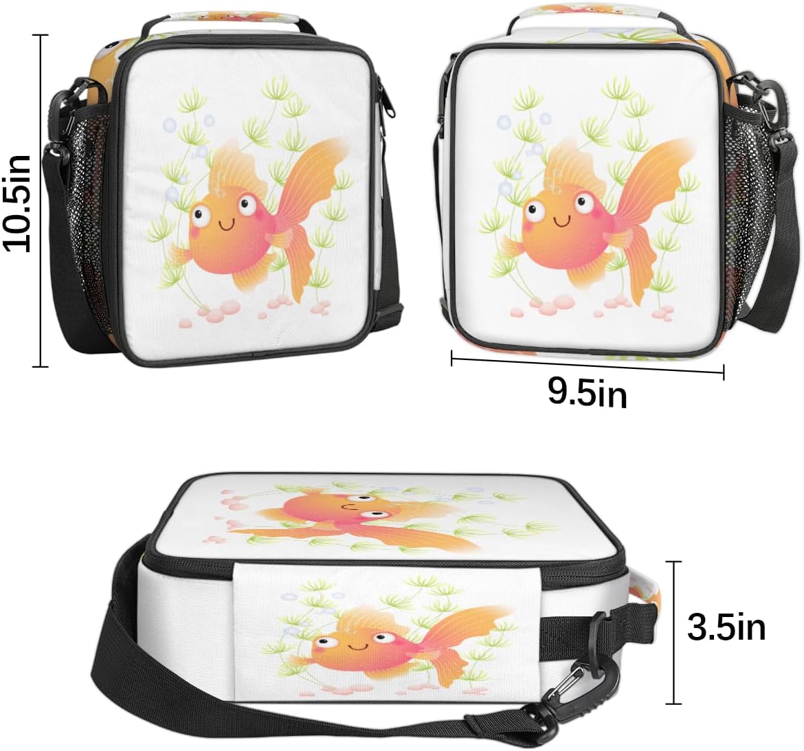 Little Goldfish – Lonchera aislada a prueba de fugas para hombres y mujeres, lonchera pequeña para el trabajo, picnic, playa, viajes