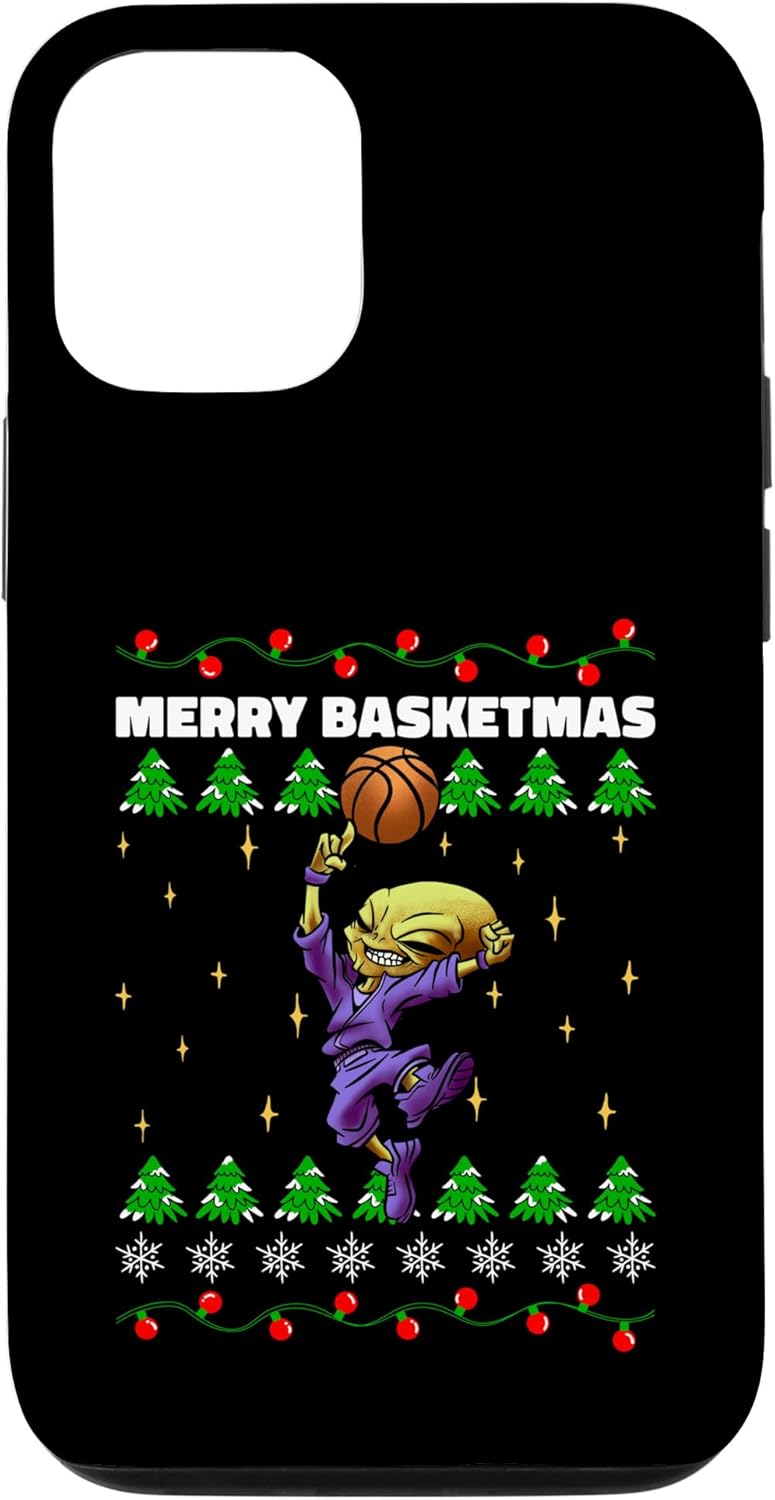 iPhone 14 Pro Alien Playing Basketball Player Christmas Funny Xmas Design Case