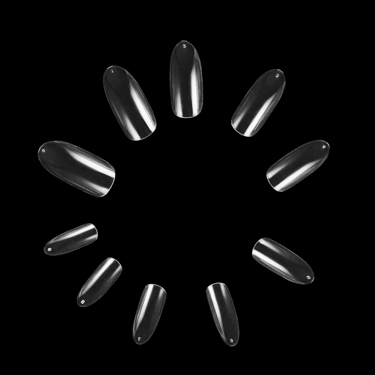 Puntas de uñas ovaladas medianas y largas, puntas de uñas postizas de gel suave de cobertura completa, puntas de uñas postizas de gel suave a