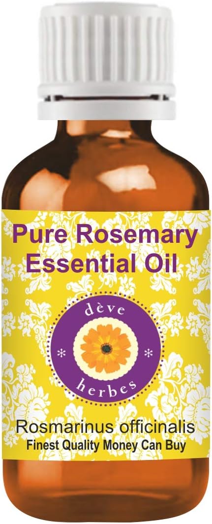 Deve Herbes Aceite esencial de romero puro (Rosmarinus officinalis) destilado al vapor, 1.0 fl oz (1 oz)