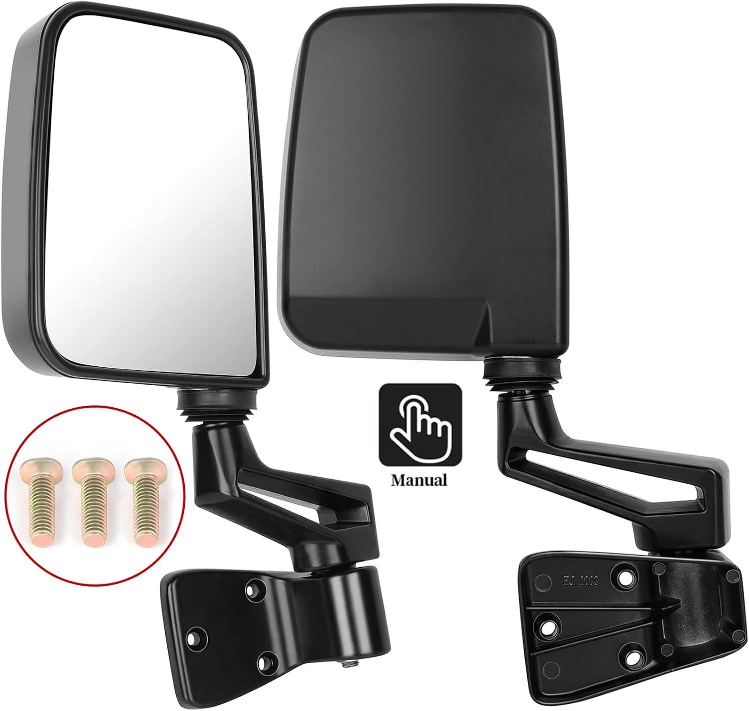 Espejos laterales del conductor y del pasajero aptos para Jeep Wrangler 1997-2002 Wrangler 1987-94 Wrangler 1987-94 Modelos de funcionamiento