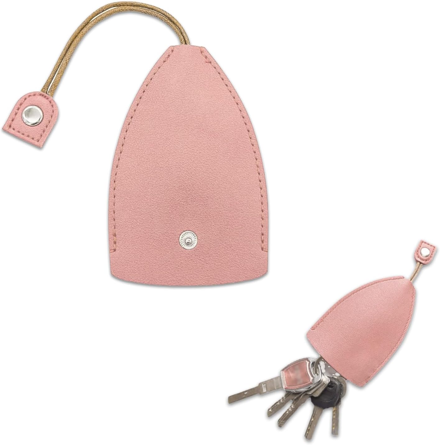 Funda protectora para llave de automóvil, de piel sintética, bolsa de almacenamiento extraíble con control remoto, adecuada para la mayoría de