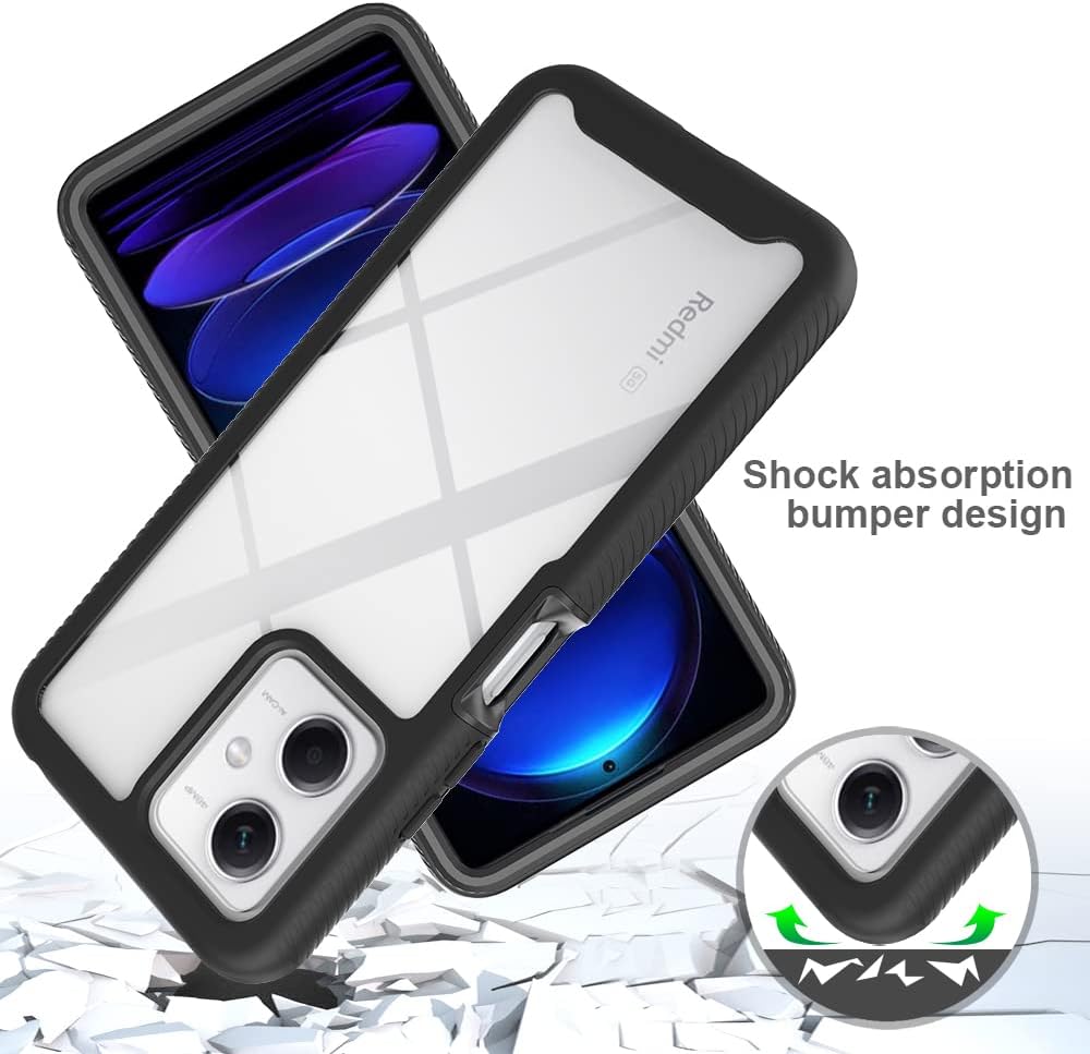 Funda para Xiaomi Redmi Note 12 5G, funda protectora anticaída y absorción de golpes para Xiaomi Poco X5 5G 22111317PG 22111317PI 22111317PI