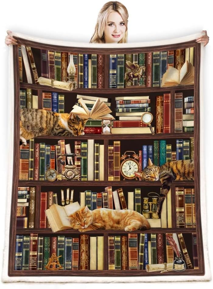 Manta de lectura, regalos para amantes de los libros, regalos para mujeres amantes de los libros, manta de regalos de bibliotecario, ideas de