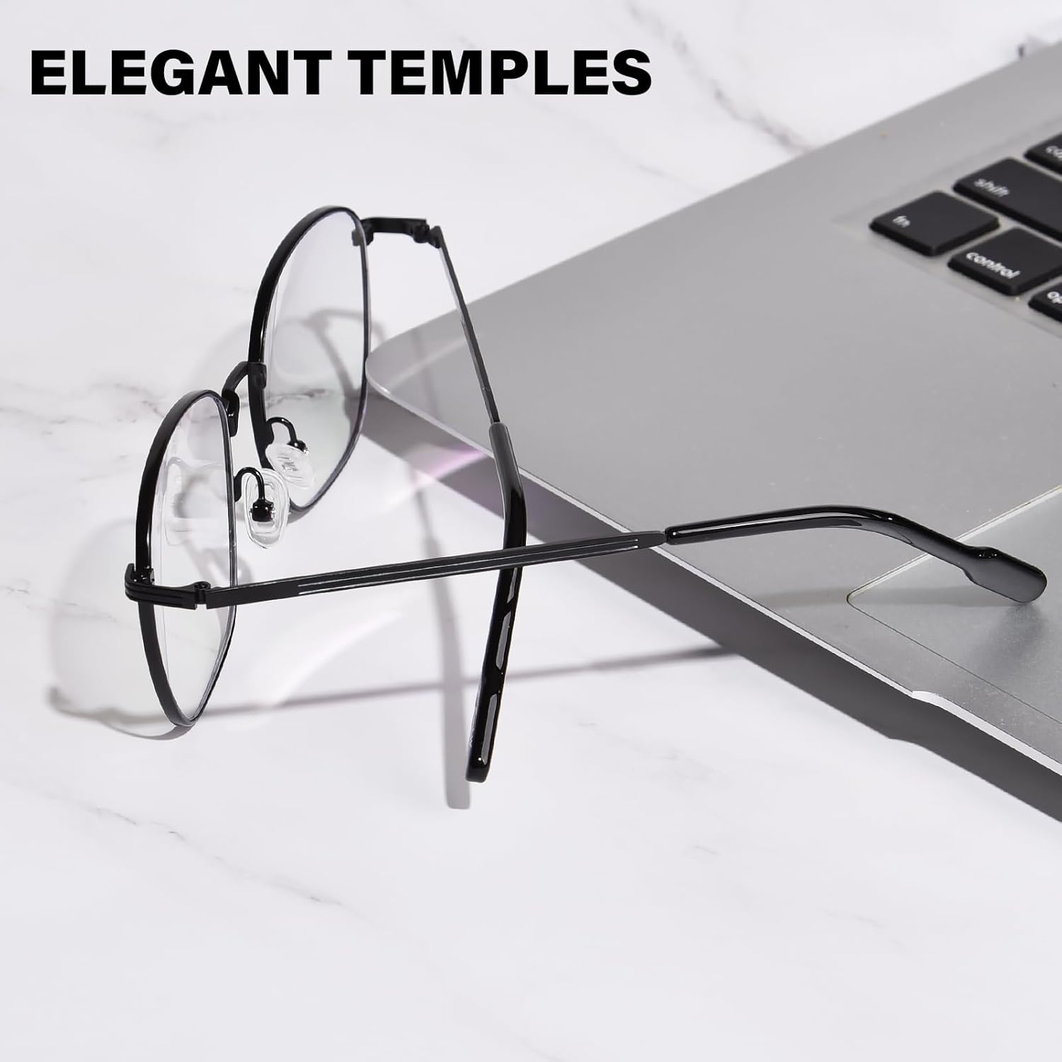 OPTOFENDY Lentes de bloqueo de luz azul de metal para mujeres y hombres, anteojos cuadrados para computadora, antifatiga ocular y protección UV