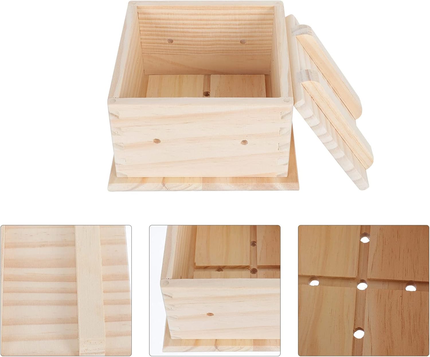 Generic Caja de molde de prensa de tofu, fabricante de tofu de madera casera, máquina de queso de tofu, molde de tofu de agua, kit de fabricación de