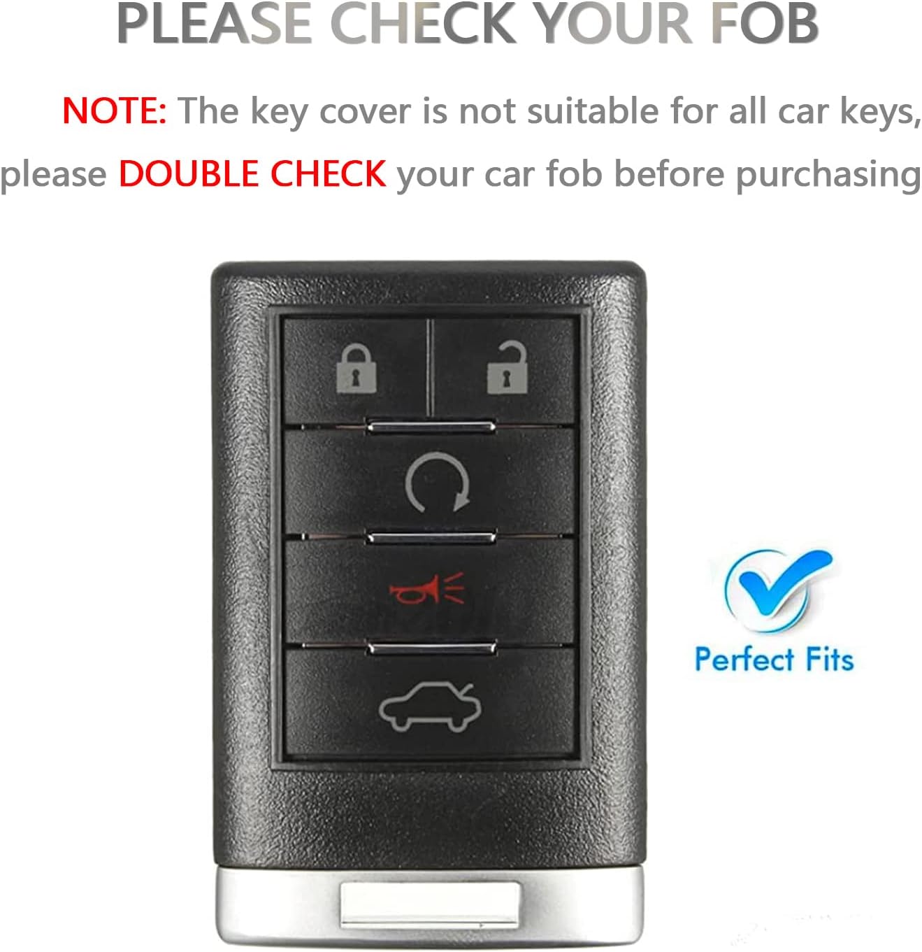 OFFCURVE Funda para llavero para Cadillac C5 y C6, Púrpura+llavero
