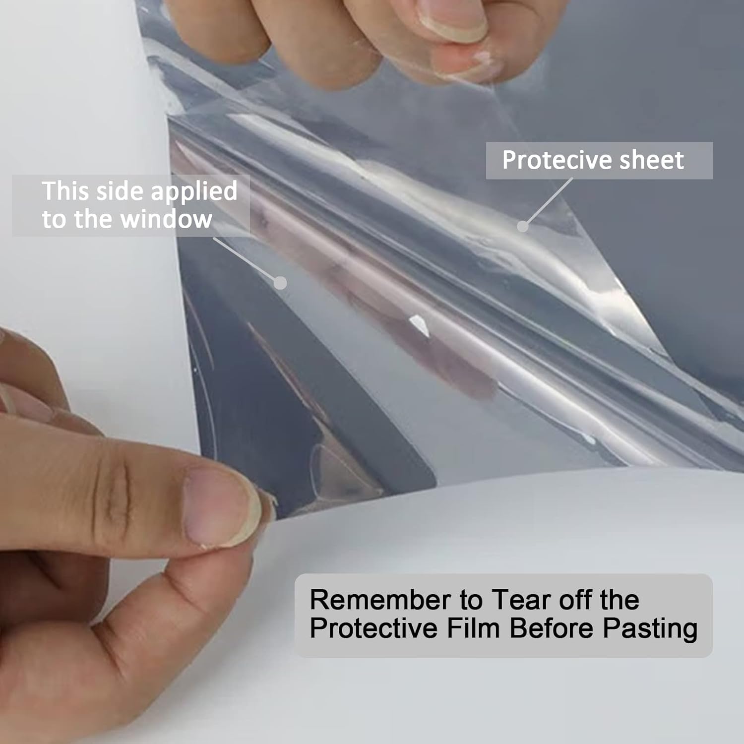 Película de privacidad unidireccional para ventana, bloqueo solar, control de calor, sin pegamento, se adhiere estática, para el hogar y la oficina,