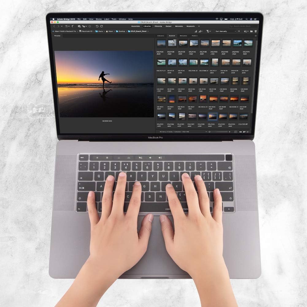 Funda de teclado ultrafina para MacBook Pro de 16 pulgadas con Touch Bar Touch ID A2141 y MacBook Pro 13 pulgadas A2338 A2251 A2289 Protector de